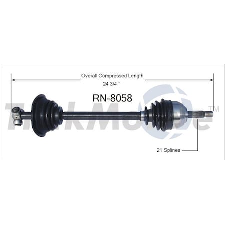 Surtrack Axle Cv Axle Shaft, Rn-8058 RN-8058